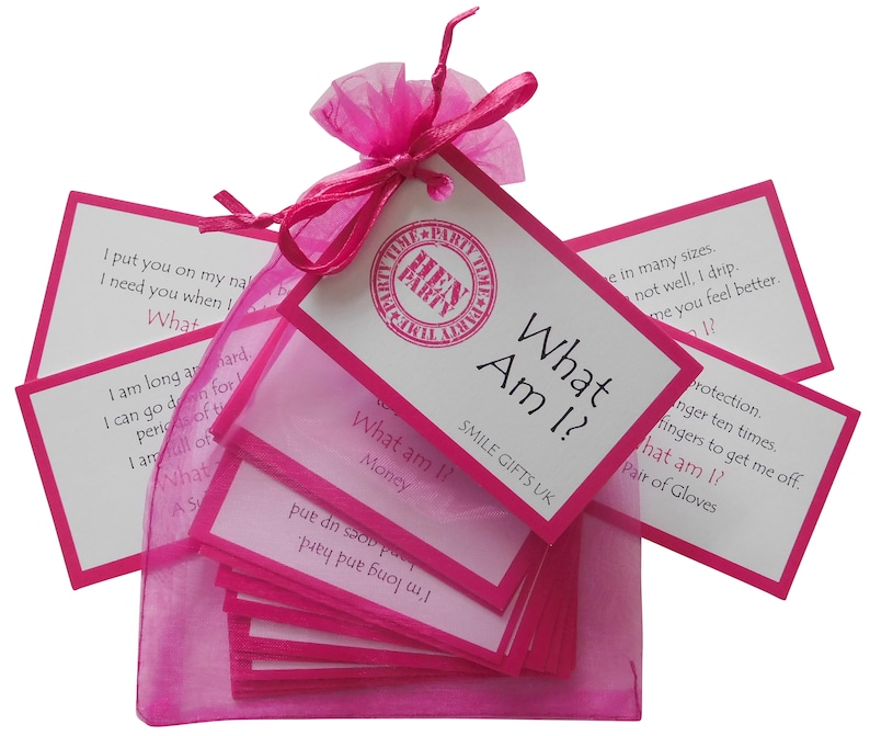 Hen Party Game - What Am I Cards (riddle Based Game Full of Innuendo ...