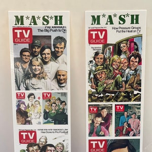 MASH TV Show Bookmark, M*A*S*H* Bookmark Set of Two, Alan Alda, TV Guide, Mash Cast Bookmarks, Trapper John, Hot Lips