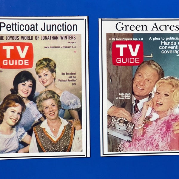 Green Acres, Petticoat Junction Magnet Set, TV Guide Covers Magnets, Baby Boomers, Uncle Joe, Shady Rest, Eva Gabor, Eddie Albert