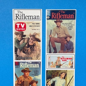 The Rifleman Bookmark Set, Vintage Western TV Show Bookmark Set, Western Comic Books, Classic Comic Book, Chuck Connors, Baby Boomer