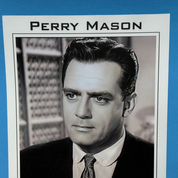 Perry Mason,  Perry Mason Mini Poster Print, Raymond Burr, Wall Art, Baby Boomer, Lawyer Gift,  Perry Mason Fan Gift,