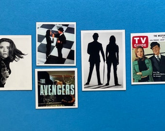 Avengers Magnet Set, Classic British TV, Steed and Mrs. Peel Magnets, The Avengers Magnet set