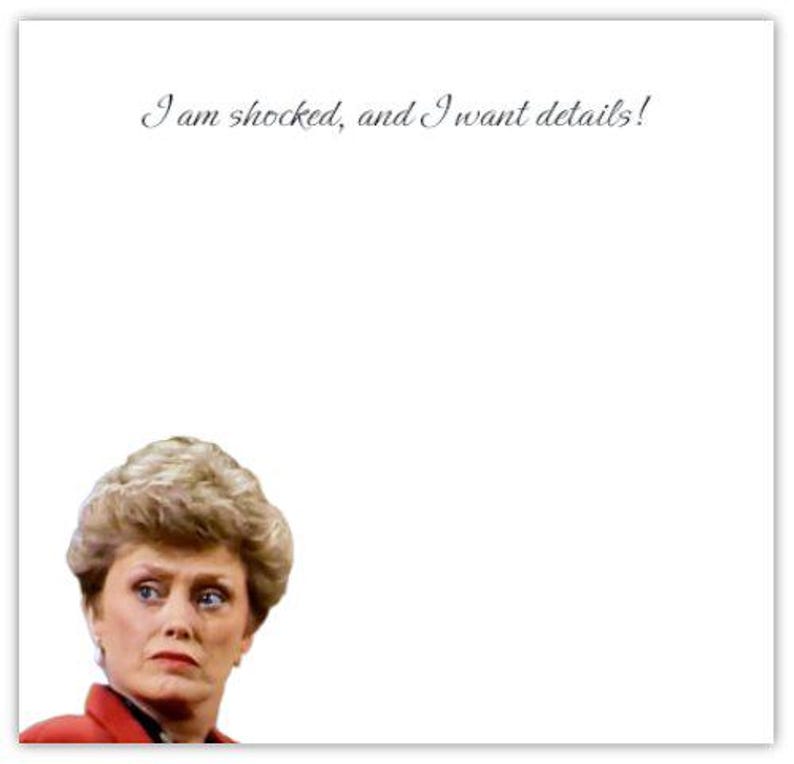 Golden Girls Post-It Notepad, Post-It Notes, Classic TV, Funny Post-It Notepad, Blanche Devereaux, Golden Girls, bild 2