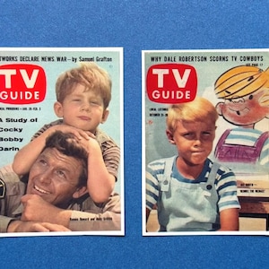 Dennis The Menace, Opie Taylor Magnet Set, Andy Griffith, TV Guide Covers Magnets, Baby Boomers,