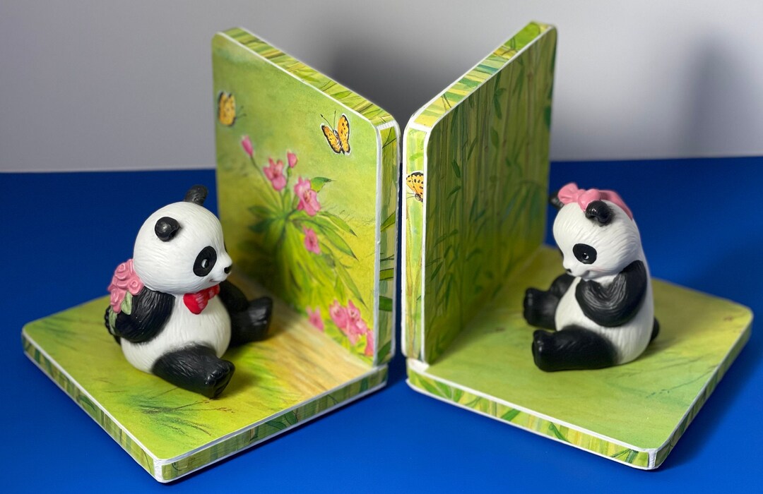 Panda Bear Bookends Baby Panda Panda Bear Baby Shower Gift Etsy