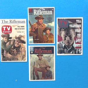 The Rifleman magnet Set, Vintage Western TV Show Magnet Set, Western Comic Books, Chuck Connors, Baby Boomer Gift, TV Guide