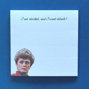 Golden Girls Post-It Notepad, Post-It Notes, Classic TV, Funny Post-It Notepad, Blanche Devereaux, Golden Girls, bild 1