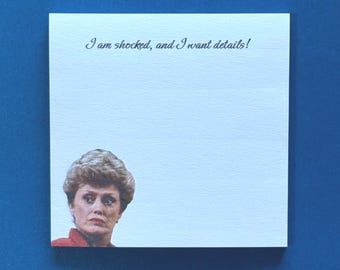 Golden Girls Post-It Notepad, Post-It Notes, Classic TV, Funny Post-It Notepad, Blanche Devereaux, Golden Girls,