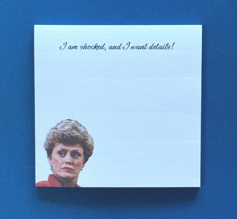 Golden Girls Post-It Notepad, Post-It Notes, Classic TV, Funny Post-It Notepad, Blanche Devereaux, Golden Girls, bild 1