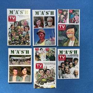 MASH TV Show Magnet Set, M*A*S*H* Magnets, Alan Alda, TV Guide, Mash, Trapper John, Hot Lips, Hawkeye Pierce,