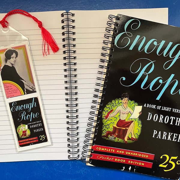 Dorothy Parker Notebook, Spiral Notebook, Dorothy Parker Bookmark, Algonquin Wit, Dorothy Parker Journal,