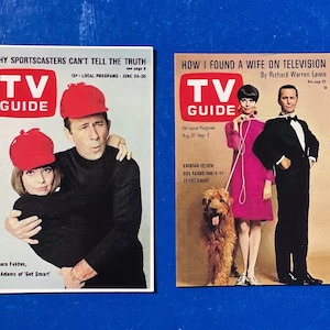 Get Smart Magnet Set,  Sitcom Magnet, Classic TV, Television Show Magnet, Maxwell Smart, Don Adams, Barbara Feldon, Get Smart TV Guide