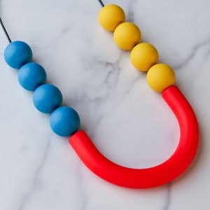 Nursing Necklace - Breastfeeding Necklace - Sensory Friendly Jewelry - Handmade Silicone Necklace - Baby Shower Gift - Gift for New Mom