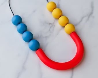 Nursing Necklace - Breastfeeding Necklace - Sensory Friendly Jewelry - Handmade Silicone Necklace - Baby Shower Gift - Gift for New Mom