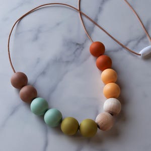 Nursing Necklace - Breastfeeding Necklace - Sensory Friendly Jewelry - Handmade Silicone Necklace - Baby Shower Gift - Gift for New Mom