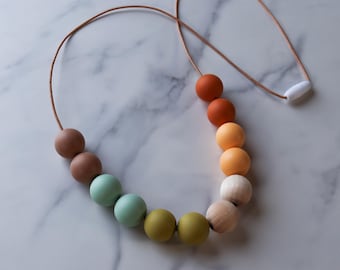 Nursing Necklace - Breastfeeding Necklace - Sensory Friendly Jewelry - Handmade Silicone Necklace - Baby Shower Gift - Gift for New Mom