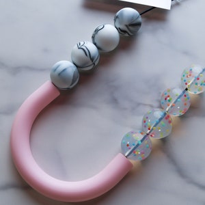 Nursing Necklace - Breastfeeding Necklace - Sensory Friendly Jewelry - Handmade Silicone Necklace - Baby Shower Gift - Gift for New Mom