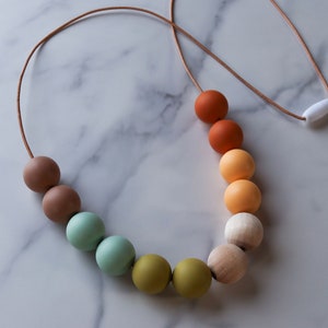 Nursing Necklace - Breastfeeding Necklace - Sensory Friendly Jewelry - Handmade Silicone Necklace - Baby Shower Gift - Gift for New Mom