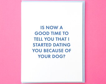 valentines card funny. Anniversary Card. Love Card. Dating Anniversary Card. Funny Dog Card. LDR Card. Card for Boyfriend