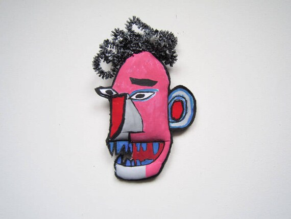 Pop Art Graffiti Wand Zuhause Dekorieren Stoff Maske Basquiat Etsy
