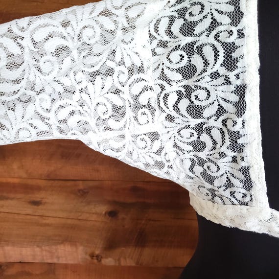 White Lace Choli Tribal Belly Dance Costume View 4