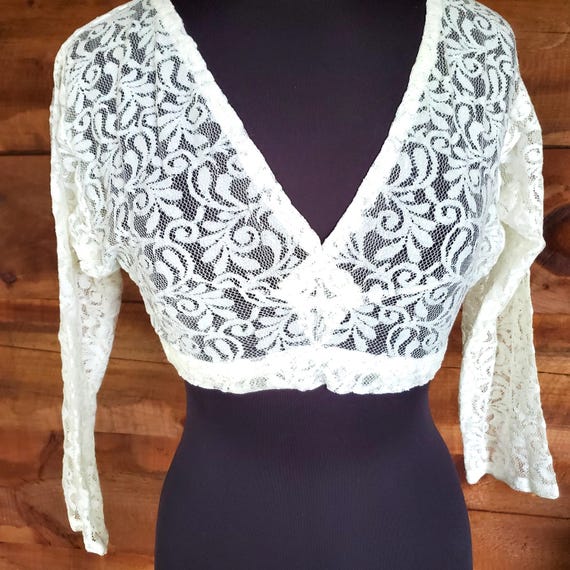 White Lace Choli Tribal Belly Dance Costume