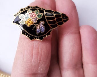 Vintage Cloisonne Scarf Clip