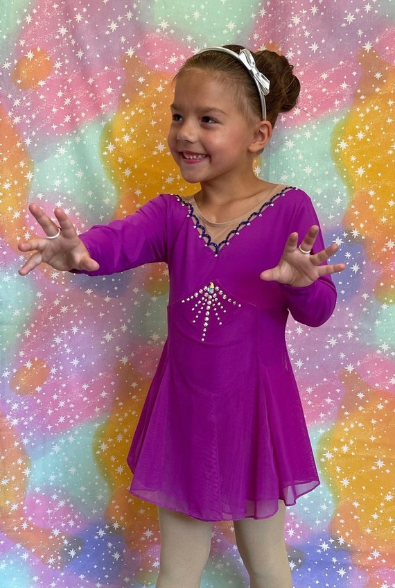 Girls Figure Skating Competition Dress Princess Elsa Nightengale