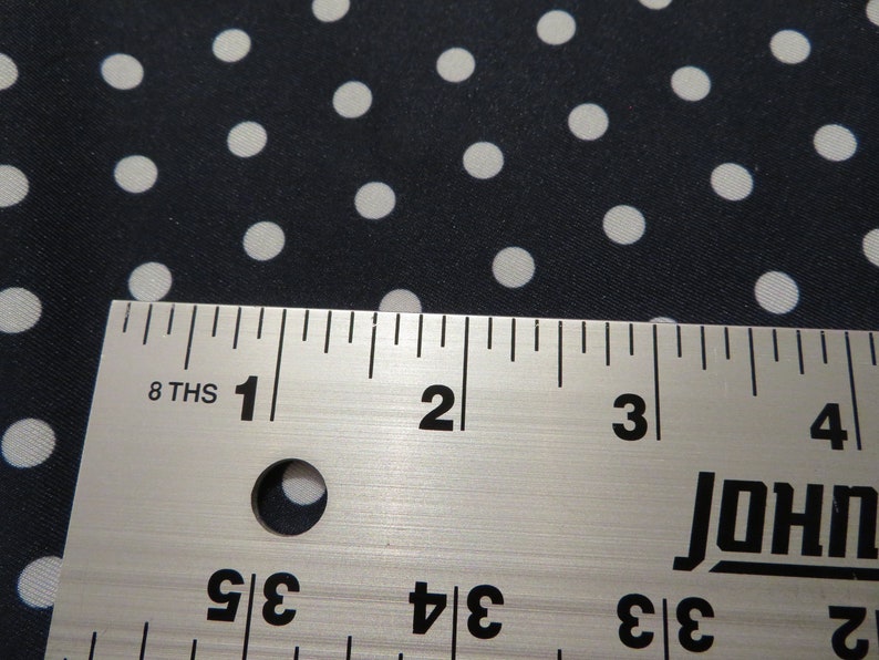 Navy and White Polka Dot Spandex Fabric priced by the yard | Etsy