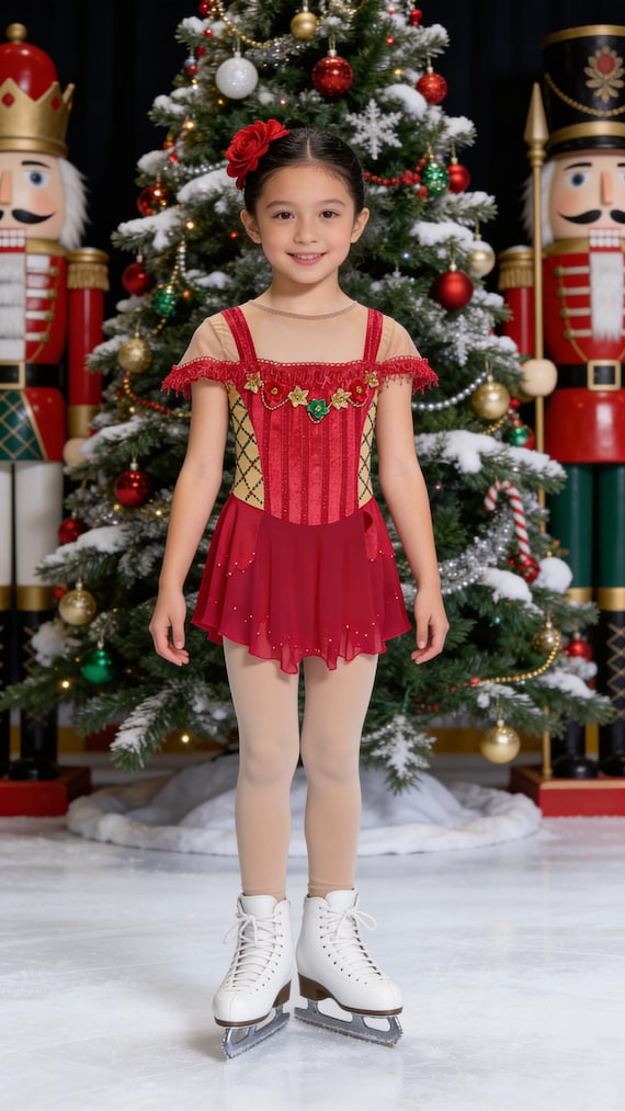 ice skating holiday dresses Girls Dress - Size 8 - 
