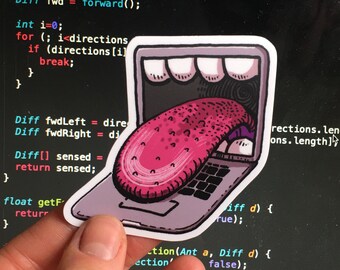 Computer Crash Sticker - Vinyl Laptop Decal - Software Developer Sticker - Computer Science Art - Funny Developer & Programmer Gift