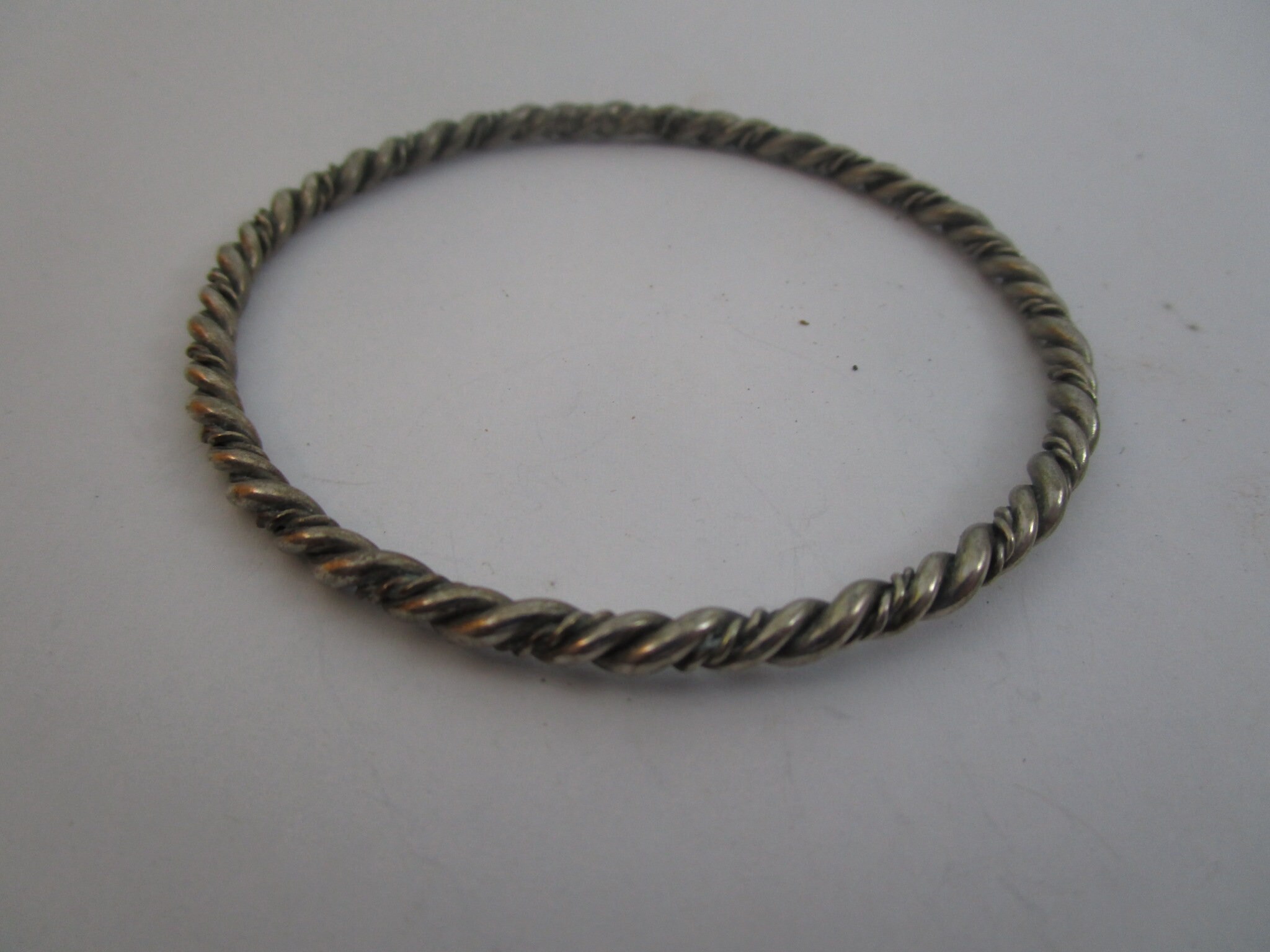 Vintage Silver Fancy Twist Bangle Bracelet - Etsy