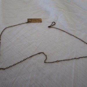 Antique Victorian Pocket Watch Chain with Gold Engraved Pin
