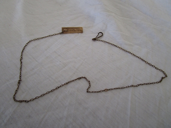 Antique Victorian Pocket Watch Chain with Gold En… - image 1