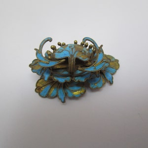 Qing Dynasty Kingfisher Feather Hair Pin Antique Chinese 4 Tier - WOW