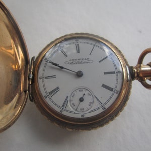 Antique  14K Gold Hunting Case American Waltham Pocket Watch