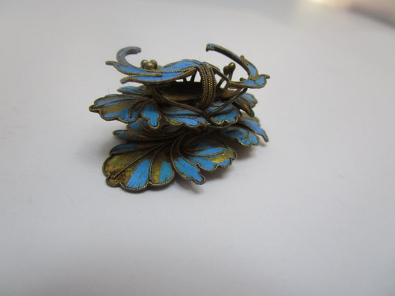 Qing Dynasty Kingfisher Feather Hair Pin Antique … - image 2