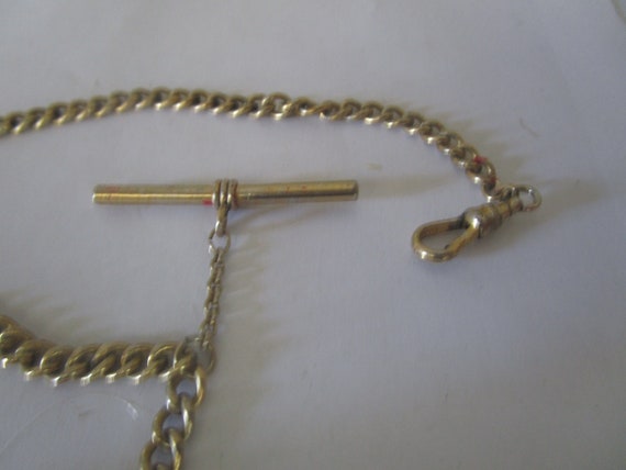 Antique Victorian Gold Filled Pocket Watch Chain … - image 4