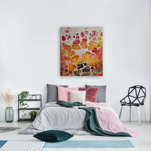 Original Abstract Fluid Art Painting on Canvas Wall Art Colorful Wall Decor