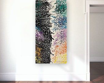 Original Abstract Fluid Art Painting on Canvas Wall Art Colorful Wall Decor