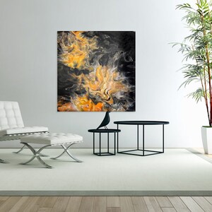 Original Abstract Fluid Art Painting on Canvas Wall Art Colorful Wall Decor
