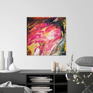 Original Galaxy Abstract  Fluid Art Painting on Canvas Wall Art Colorful Wall Decor