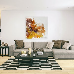 Original Abstract Fluid Art Painting on Canvas Wall Art Colorful Wall Decor