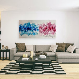 Original Abstract Fluid Art Painting on Canvas Wall Art Colorful Wall Decor