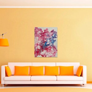 Original Abstract Fluid Art Painting on Canvas Wall Art Colorful Wall Decor