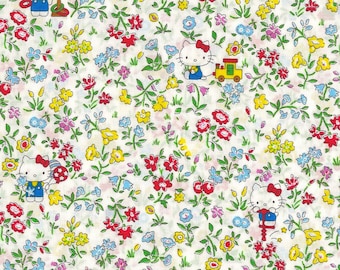 Liberty Japan x Hello Kitty | Tana Lawn | Playground | Blue & Yellow