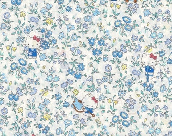 Liberty Japan x Hello Kitty | Tana Lawn | Playground | Blue