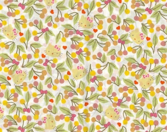 Liberty Japan x Hello Kitty | Tana Lawn | Cherries and Bows | Yellow
