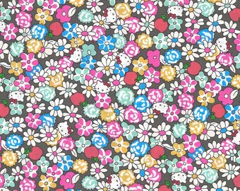 Liberty Japan x Hello Kitty | Tana Lawn | Apple Picking | Black
