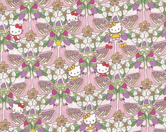 Liberty Japan x Hello Kitty | Tana Lawn | Strawberry Day | Pink